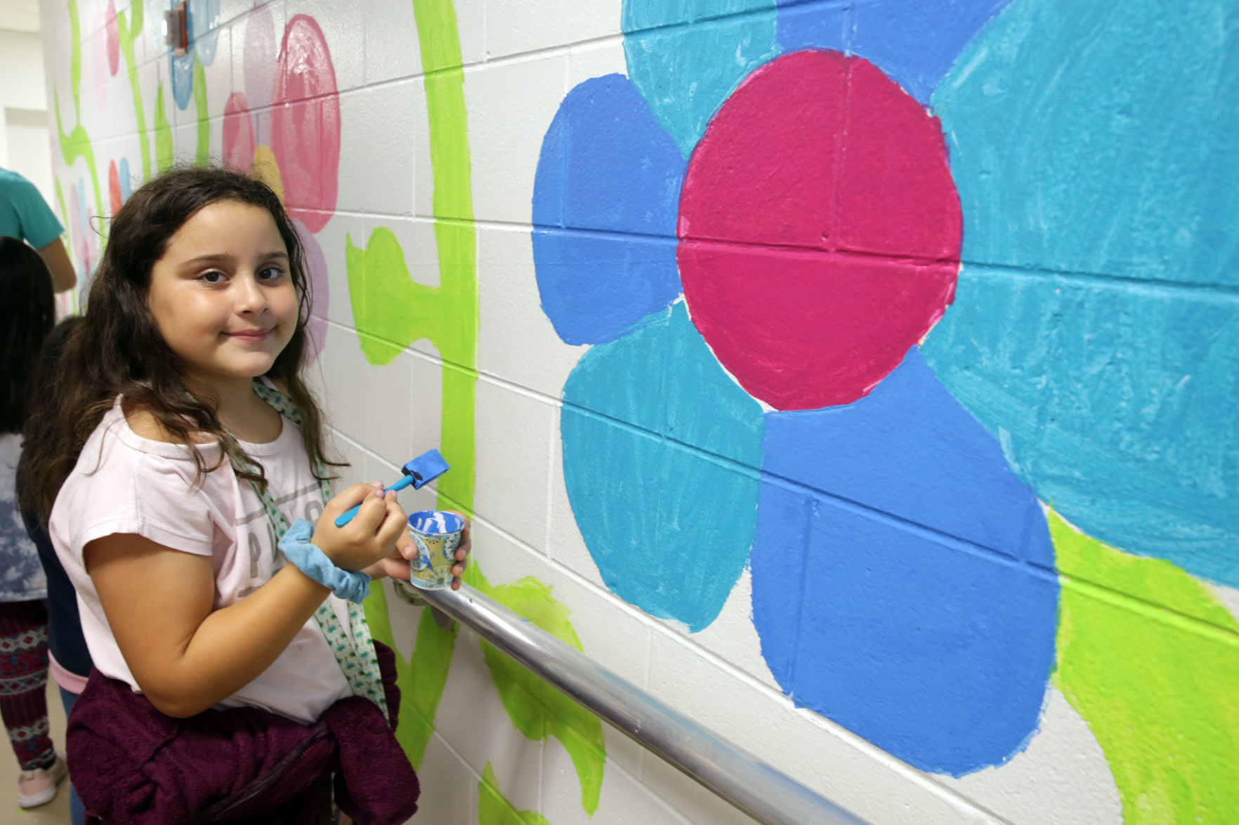 Ten Thousand Flowers Project mural at Glenwood Elementary